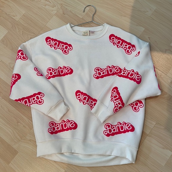 Barbie sweater, white, and pink super cute - Picture 1 of 3